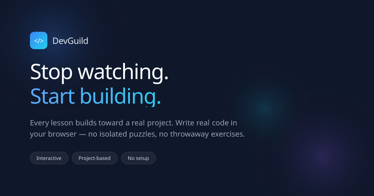 DevGuild — Learn to Code by Building Real Projects